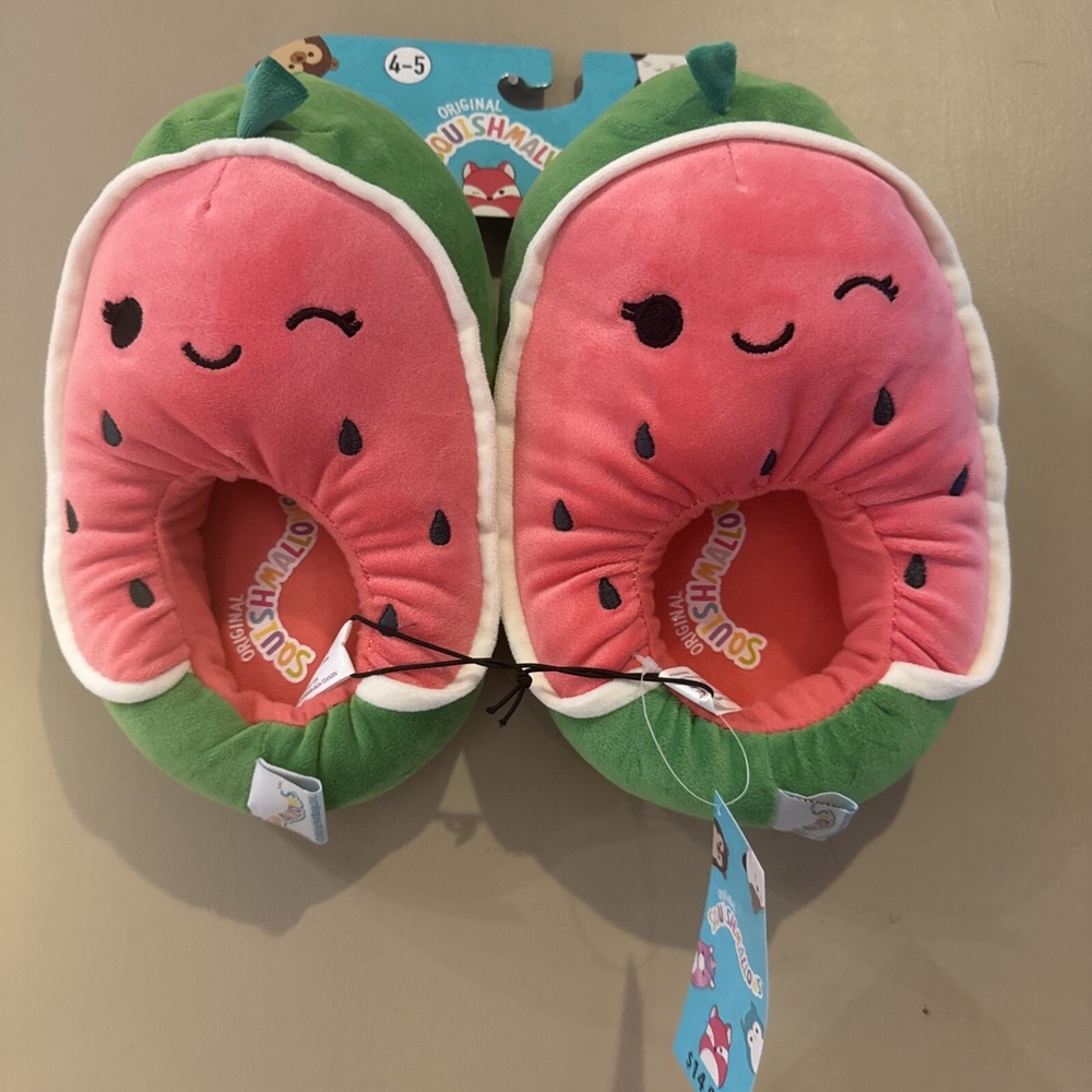 Squishmallows Toddler & Kids Boys or Girls Character Plush Slippers 4-5 NWT